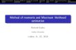 Method of moments and Maximum likelihood estimationpub.math.leidenuniv.nl/~szabobt/STAN/STAN9.pdf · 2019. 3. 8. · Method of moments Maximum likelihood Asymptotic normality Optimality