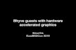 Bhyve guests with hardware accelerated graphics guests with... · 2019. 10. 5. · FreeBSD 12.0 Guest (Nvidia RTX 2070) - Must use ueﬁ loader to enable vt console - Console does
