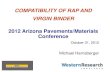 Pavements/Materials Conference - COMPATIBILITY OF RAP AND … · 2020. 1. 6. · •Lower asphaltene content ... Heithaus Test Solution of asphalt in toluene titrated with heptane;