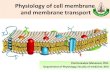 Physiology of cell membrane and membrane transport...“The cell membrane is a barrier ” Chemical compositions of extracellular and intracellular fluids Cell membrane transport 1.