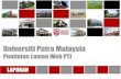 Universiti Putra Malaysia...3 Fakulti tidak mencapai 80.0% Fakulti Sains : 79.1% Fakulti Ekologi Manusia : 70.4% Fakulti Perubatan dan Sains Kesihatan : 65.8% Peratus Siap Bil Fakulti
