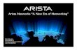 Arista Networks “A New Era of Networking” · 2010. 3. 10. · Arista Networks “A New Era of Networking”! Chris Bowles Consolidate IT chris.bowles@consolidate-it.eu +44 7796