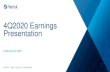 4Q2020 Earnings Presentation...alternative for, U.S. GAAP and may be different from non-GAAP measures reported by other companies. We believe that our presentation of non-GAAP measures