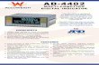 A&D AD-4402 Multi-Function Digital Indicator Brochure · 2014. 9. 17. · south australia office: phone 0 44 01 victoria office: phone 0 4 4 new south wales (sydney) office: phone