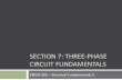 SECTION 7: THREE-PHASE CIRCUIT FUNDAMENTALSweb.engr.oregonstate.edu/~webbky/ENGR202_files/SECTION 7...Three-Phase Power – Example The per-phase circuit: The line current is 𝑰𝑰