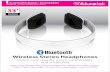 BLUETOOTH AUDIO / ACCESSORIES ABH04F Product ...content.etilize.com/Manufacturer-Brochure/1027915592.pdfThe Aluratek Bluetooth Wireless Stereo Headphones delivers hands-free convenience