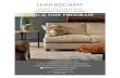 LEATHERCRAFT - Ohio Hardwood Furniture · 2019. 11. 26. · leathercraft & comfortable beautiful liveables s cates cove collection • 10 business day production • over 75 different