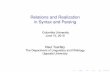 Relations and Realization in Syntax and Parsing · 2017. 4. 6. · Head- Collins 88.6 Driven 1997 Discriminative Collins 89.7 Reranking 2000 Discriminative- Johnson & Reranking Charniak