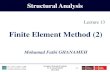 Finite Element Method (2) · The finite element method is a computational way to solve field problems in engineering and science. The technique has very wide application, and has