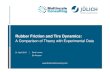 Rubber Friction and Tire Dynamics · 2018. 11. 17. · Rubber friction can only be studied using analytical approaches We presented a friction model by Persson including: Viscoelastic
