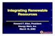 Integrating Renewable Resources - Carnegie Mellon University CMU... · 2010. 1. 8. · Regulation - Level minute to minute variations. 3. Primary Governing Frequency Response - Level