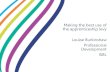 Making the best use of the apprenticeship levy Professional Development ISBL · 2018. 6. 15. · ISBL Professional Development Vision . ISBL will support > member development - encouraging