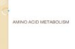 AMINO ACID METABOLISM - Centurion Universitycourseware.cutm.ac.in/wp-content/uploads/2021/03/AMINO-ACID-ME… · Metabolism of amino acid The amino group of the amino acids is utilized