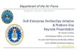 Presentation: DoD Enterprise DevSecOps Initiative & Platform One … · 2021. 2. 22. · Google BeyondCorp concepts n Allows access to Cloud One (AWS GovCloud and soon Azure Government)
