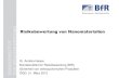 Risikobewertung von Nanomaterialien BUNDESINSTITUT FÜR RISIKOBEWERTUNG · 2019. 1. 18. · Flugzeug-/ Automobilbau (Nanokomposite) Farben/ Lacke Kraftstoffzusatz Reifen Lebensmittel-