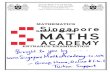 Singapore Maths Academy Bancroft 11+ Sample Solutions...2. Add together 308, 86 and 4444. (2 marks) Subtract three hundred and three from six thousand and sixty, Title Singapore Maths