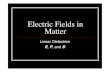 Electric Fields in Matter - Oxford Universityhuffman/MPhys/... · 2007. 12. 28. · All dielectrics respond to external electric fields by forming small dipoles. Some are already