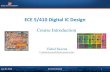 ECE 5/410 Digital IC Design...•An introduction to CMOS IC design, layout, and simulation •MOSFET operation and parasitics •Digital design fundamentals –Digital logic design