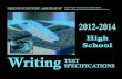 Writing Test Specifications · 2012. 7. 18. · Writing Test Specifications. Introduction. The primary purpose of Oregon’s Test Specifications and Blueprints is to provide the consistency