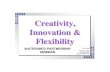 Creativity, Innovation & Flexibility - Welcome to CALFED Bay-Delta