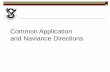 Common Application and Naviance Directions