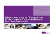 Becoming a Teacher Educator: guidelines for induction
