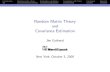Random Matrix Theory and Covariance Estimation