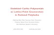 Dedekind{Carlitz Polynomials as Lattice-Point Enumerators in