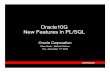 Oracle10G New Features in PL/SQL - New York Oracle User Group - NYOUG