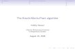 The Knuth-Morris-Pratt algorithm - Chennai Mathematical Institute