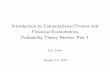 Introduction to Computational Finance and Financial Econometrics