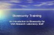 Biosecurity Training - VHA Office of Research & Development