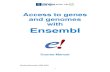 Access to genes and genomes with Ensembl