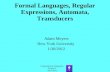 Formal Languages, Regular Expressions, Automata, Transducers