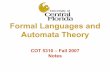 Formal Languages and Automata Theory - University of Central Florida