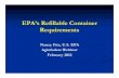 EPAâ€™s Refillable Container Requirements