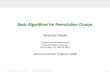 Basic Algorithms for Permutation Groups - University of Arizona