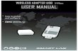 WIRELESS ADAPTER USB 54Mbps USER MANUAL