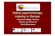 Online psychotherapy training in Europe