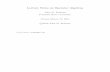 Lecture Notes on Operator Algebras