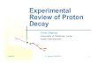 Experimental Review of Proton Decay