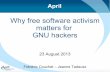 Why free software activism matters for GNU hackers - The GNU