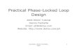 Practical Phase-Locked Loop Design - A Tutorial