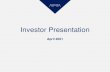 INVESTOR PRESENTATION - Aimia · 2021. 4. 9. · Investor Presentation April 2021. Forward-looking statements are included in this ... Aimia announced the sale of its equity stake
