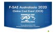 1 F-SAE Australasia 2020saeaustralasia.wildapricot.org/resources/Documents/Cost... · 2020. 10. 14. · F-SAE Australasia 2020 Online Cost Event (OCE) Formula SAE Australasia 2020