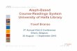 Aleph-Based Course-Readings System University of Haifa Library · 2018. 1. 22. · University of Haifa Library Yosef Branse 5th Annual IGeLU Conference Ghent, Belgium 30 August –