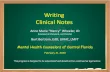 Writing Clinical Notes - Wild Apricot...Writing Clinical Notes Anne Marie “Nancy” Wheeler, JD (licensed in Maryland, not Florida) Burt Bertram, EdD, LMHC, LMFT Mental Health Counselors