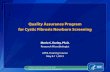 Quality Assurance Program for Cystic Fibrosis Newborn Screening · 2016. 5. 17. · Newborn Screening for Cystic Fibrosis; Approved Guideline CLSI ILA35-A Section 10.3.9 Quality Control