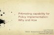 Promoting capability for Policy Implementation: Why and Hownear the lowest capability could be (e.g. anarchy) empirically grounded in Somalia…inferred growth rates show very slow