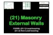 (21) Masonry External Walls